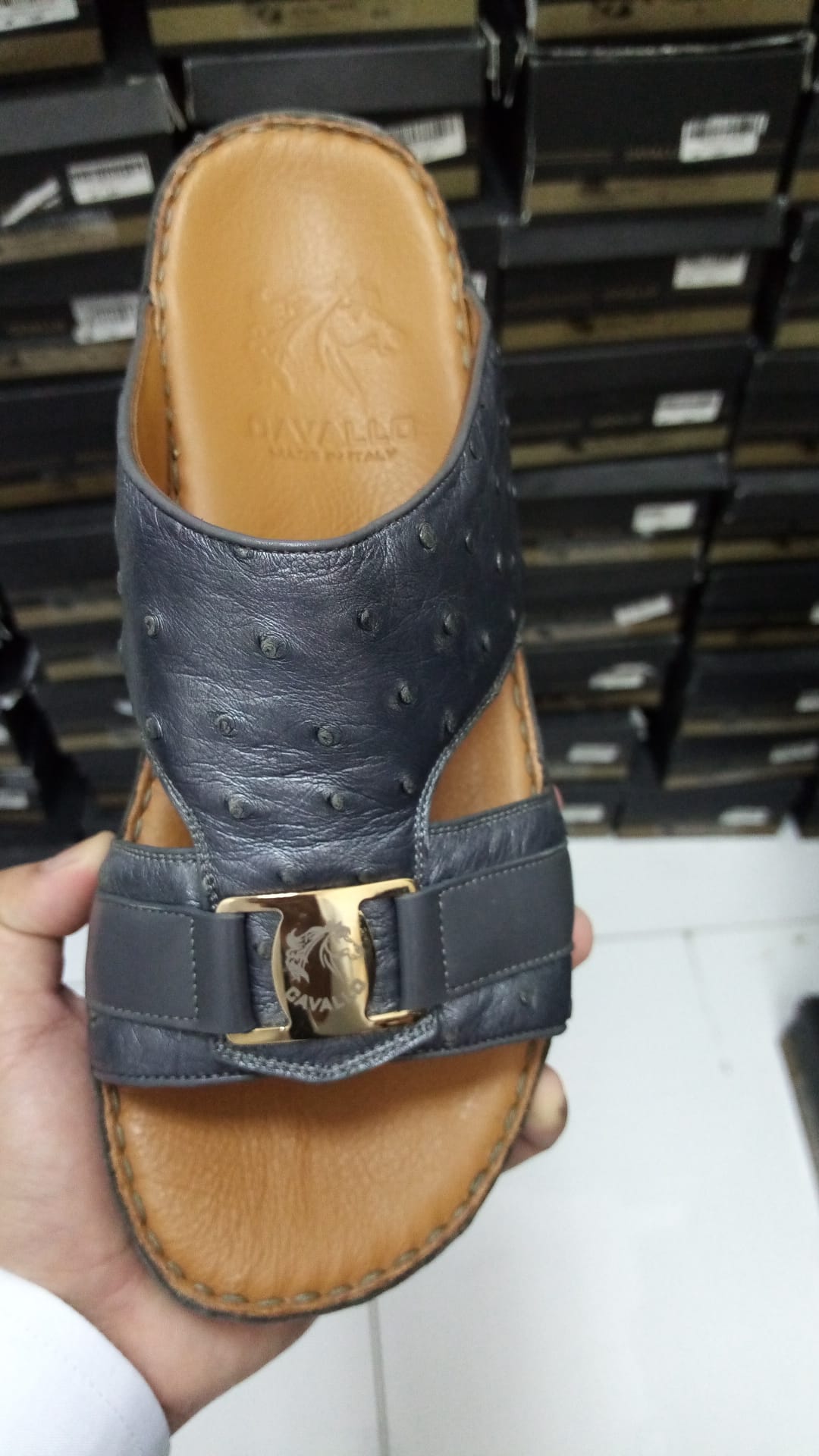 Cavallo Handmade 2133 Driver Ostrich – Italian Leather